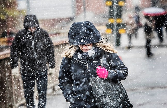 Warnings issued for snow in three Swedish regions