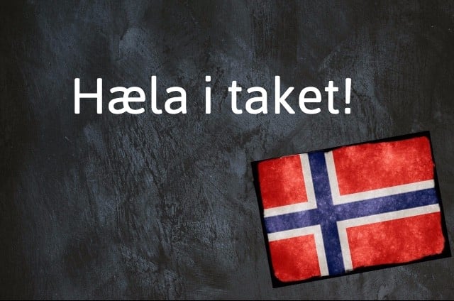 Norwegian expression of the day: Hæla i taket!