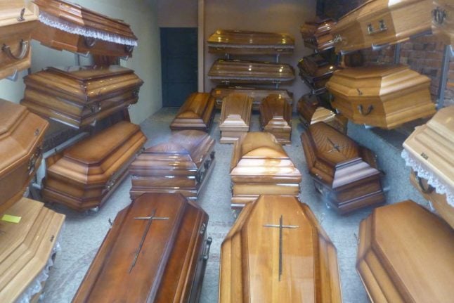 Swiss funeral directors left with extra coffins after coronavirus panic buying