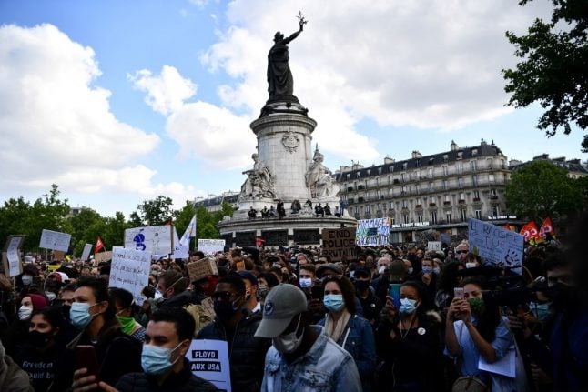 Thousands gather in France calling for action on claims of police racism and brutality