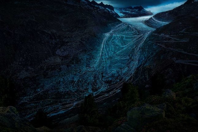Art project shows the scope of Switzerland’s extraordinary glacier loss