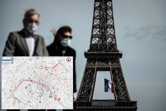 Masks compulsory on the street in parts of Paris from Monday