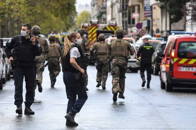 French police study 'terrorism' video claiming responsibility for attack outside former Charlie Hebdo offices