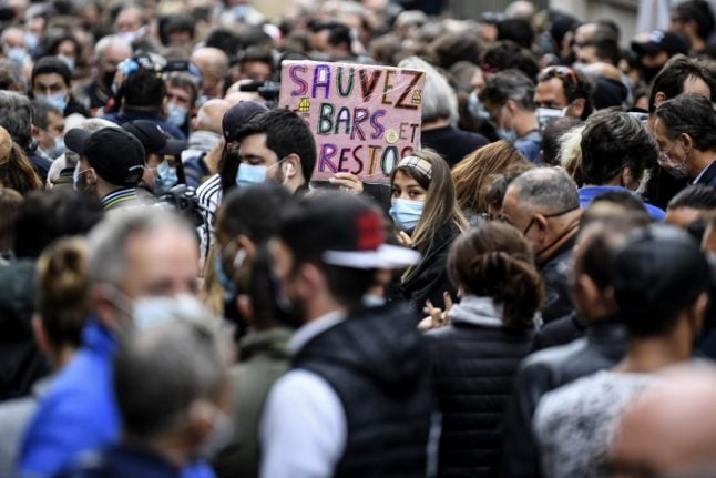 Protests in Covid-hit Marseille over order to close bars and restaurants