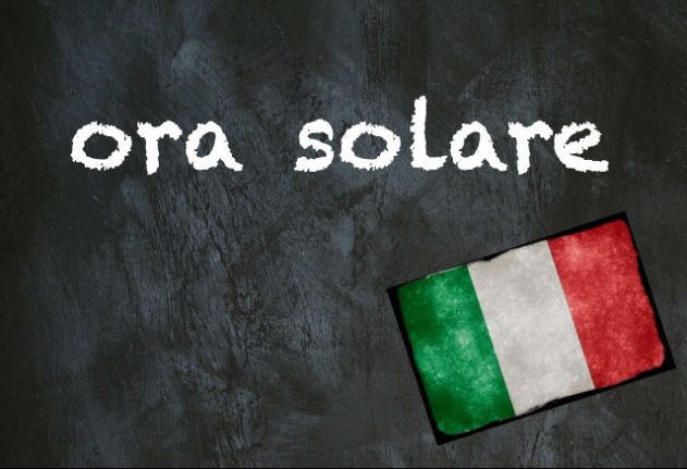 Italian expression of the day: 'Ora solare'