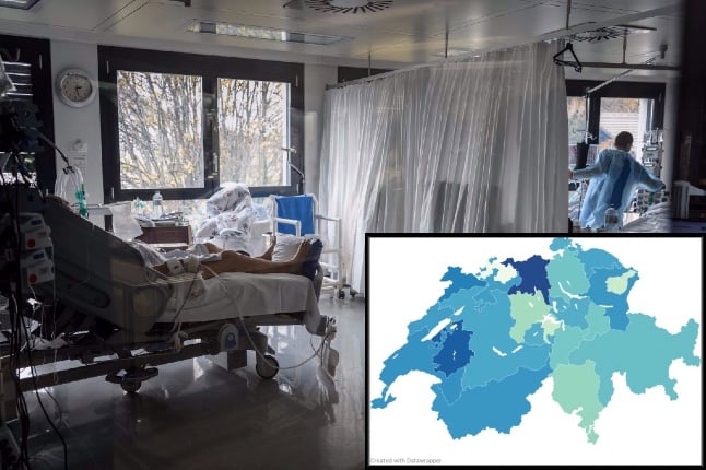 MAP: Just how full are Switzerland’s intensive care units in each canton?
