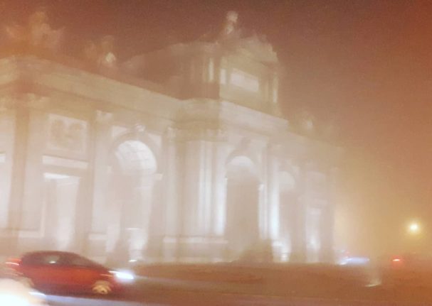 IN PICS: Madrid shrouded in fog as rare pea-souper descends on Spain's capital