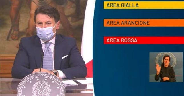 UPDATE: Italy announces regions under red and orange zone restrictions