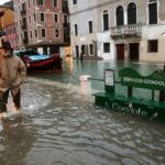 Venice tide barriers raised after flooding due to ‘miscalculation’