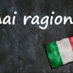 Italian expression of the day: ‘Hai ragione’
