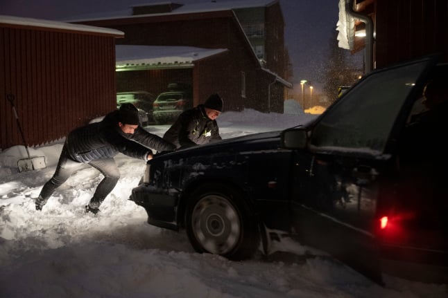 Nine pictures that show how the blizzard swept through Sweden