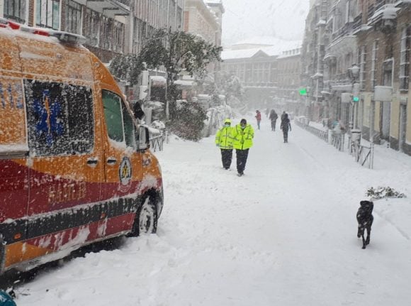 Madrid hospitals inundated with snow and ice injuries