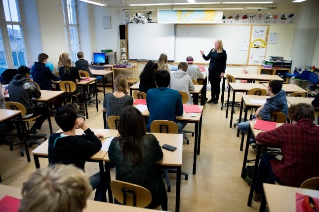 Which students will be taught remotely in Sweden when school starts?
