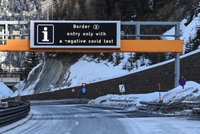 A border crossing in the state of Tyrol