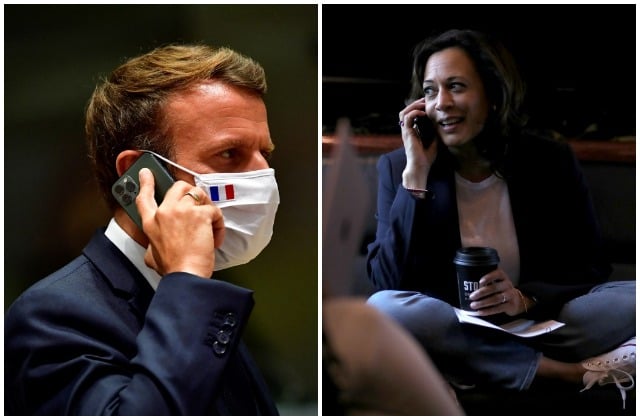 France's Macron and Kamala Harris discuss Covid and climate change over phone
