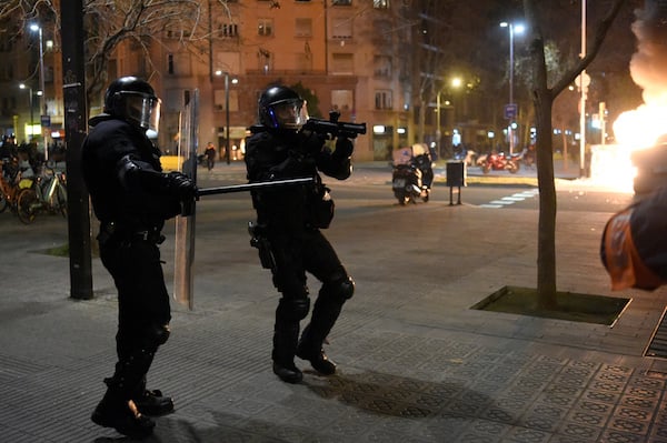 Third night of violence after Spain rapper protests