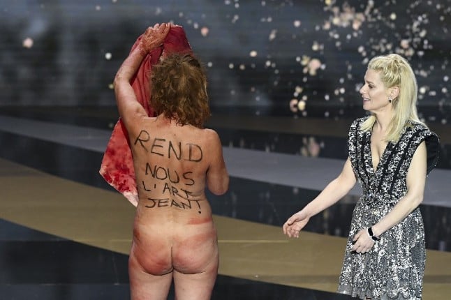 Bye Bye Morons wins France's Oscars at ceremony marked by naked protest