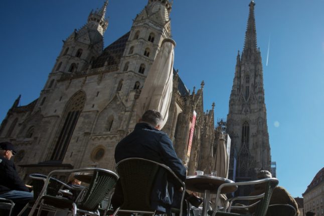 A woman in Cafe Sperl in Vienna