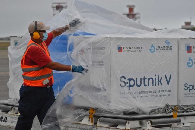 Sputnik arrives at an airport