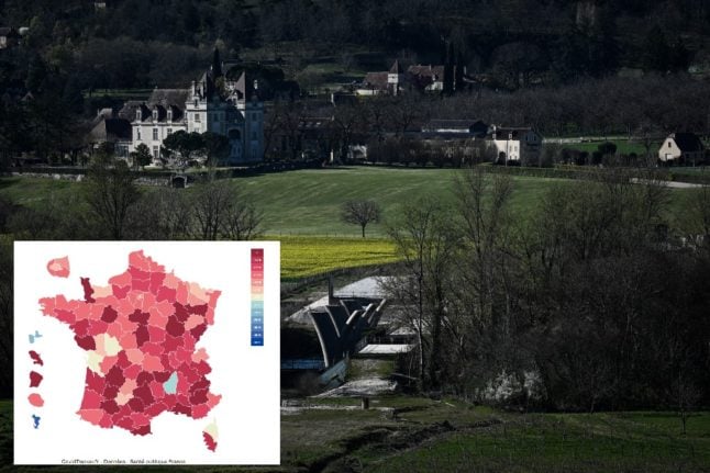 MAP: The parts of rural France where Covid rates are rising the fastest
