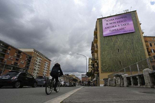 'Sorry mum': Italian billboard apology highlights burial crisis