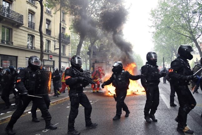 IN PICTURES: Scuffles and arrests in Paris as thousands mark May Day across France