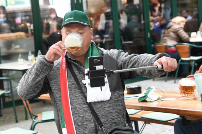 IN PICTURES: Austria celebrates in beer gardens after six-month lockdown ends