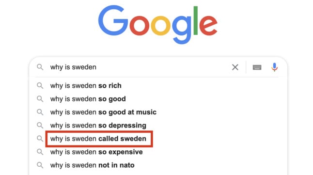 Why is Sweden called Sweden? The Local answers Google's questions