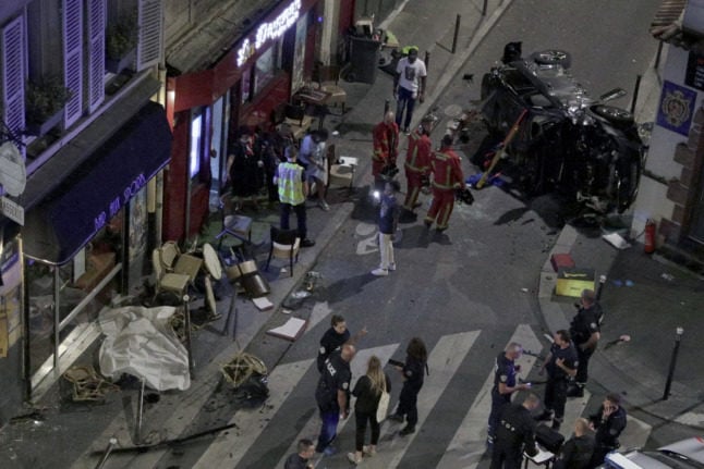 One dead in Paris after speeding car ploughs into café terrace