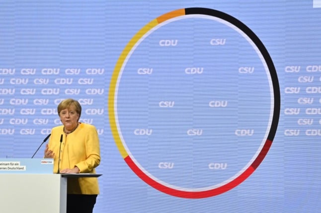 Merkel rides to the rescue as conservatives plunge ahead of German election