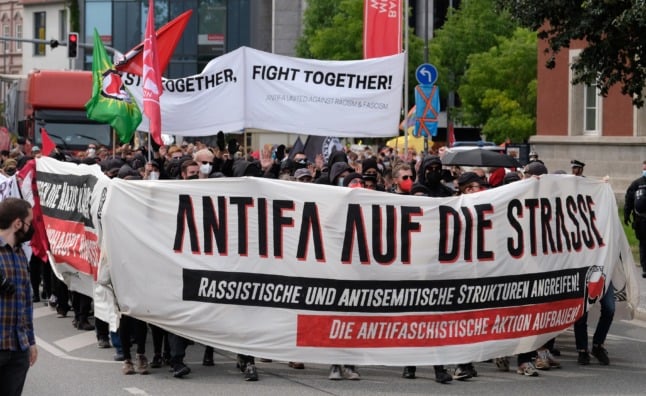 IN PICTURES: 1200 demonstrators protest far-right march in Weimar