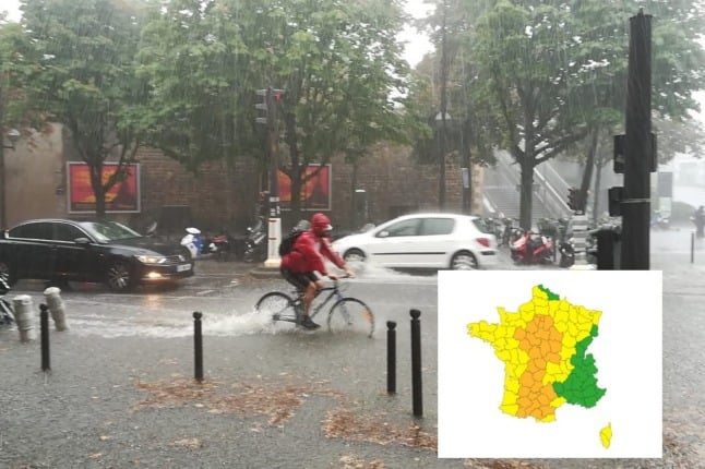 Storm warnings issued for France as heatwave set to break