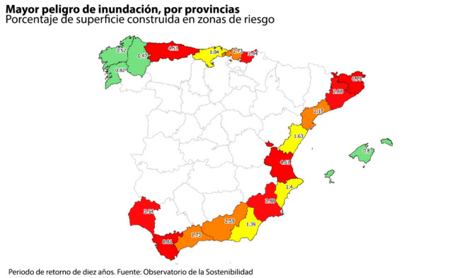 MAPS: The places in Spain which are most at risk of recurring flash floods