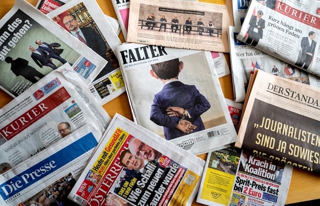 Austrian newspapers about Sebastian Kurz