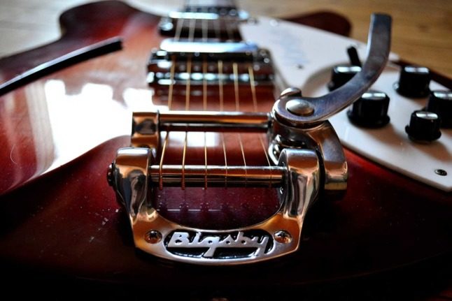 A Rickenbacker guitar close up. Image: DeLerkim, Creative Commons Licence, Attribution Share Alike 20. 