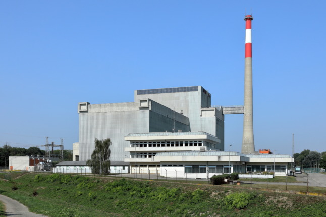 East view of the never commissioned nuclear power plant in the Lower Austrian market town of Zwentendorf an der Donau 