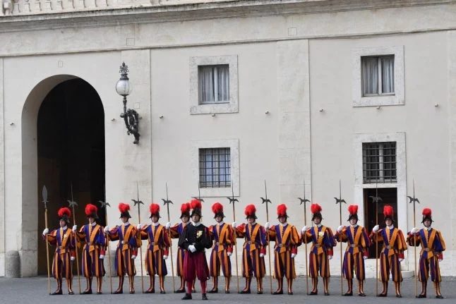 Swiss guards are known for their iconic multi-coloured garb.