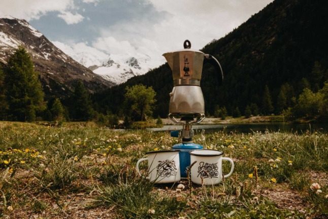 A typical Swiss camping scene (we think)