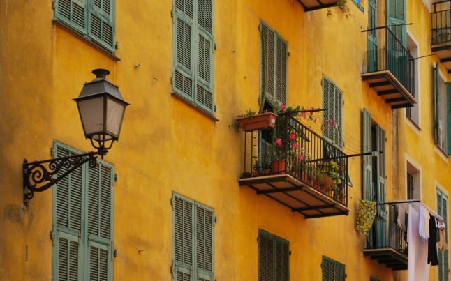 A yellow Italian building