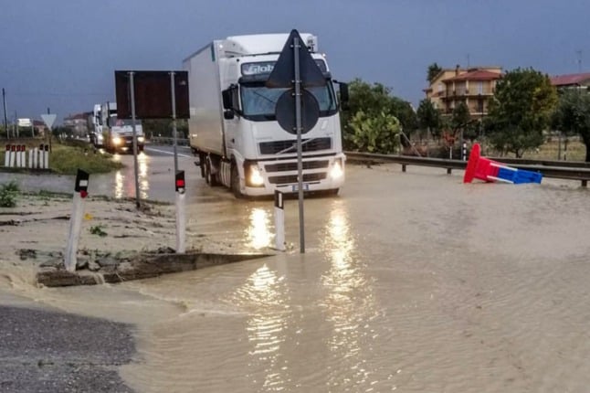 Parts of Sicily and Calabria are under red alert as Italy’s south has been hit by severe storm and floods. 