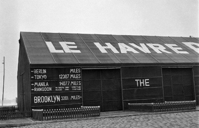 An old WW2 photo taken in the French port town of Le Havre. 