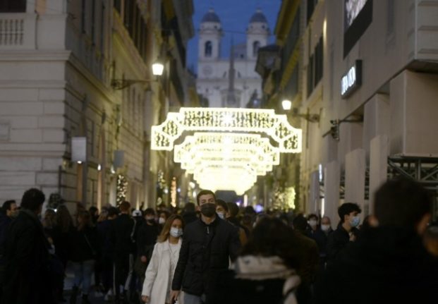 Christmas shopping in Rome.