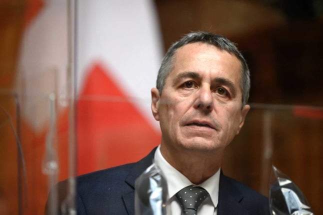Swiss President and Foreign Minister Ignazio Cassis. Photo: FABRICE COFFRINI / AFP