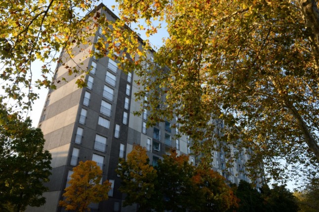 A residential housing block stands tall in northern France. The government is taking measures to support the property market beyond next year's elections 