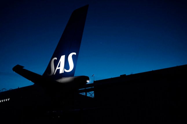 A SAS aircraft at Copenhagen Airport. The airline is to ramp up services to the United States in late 2021 after the end of the US Covid-19 travel ban.