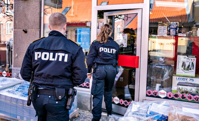 An unrelated file photo of police on patrol in Denmark. Reported hate crimes have increased in the country since 2019.