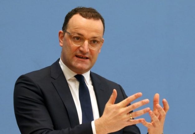 Health Minister Jens Spahn speaks at a conference on Friday. 