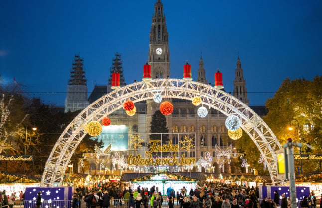 The christmas market on Rathausplatz, Vienna