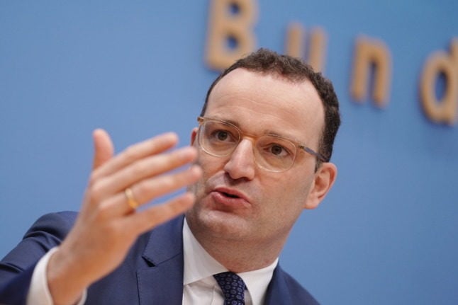 Health Minister Jens Spahn holds a press conference