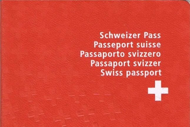 A Swiss passport seen up close. 